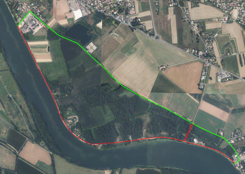 Travaux sur la lône de Reyrieux