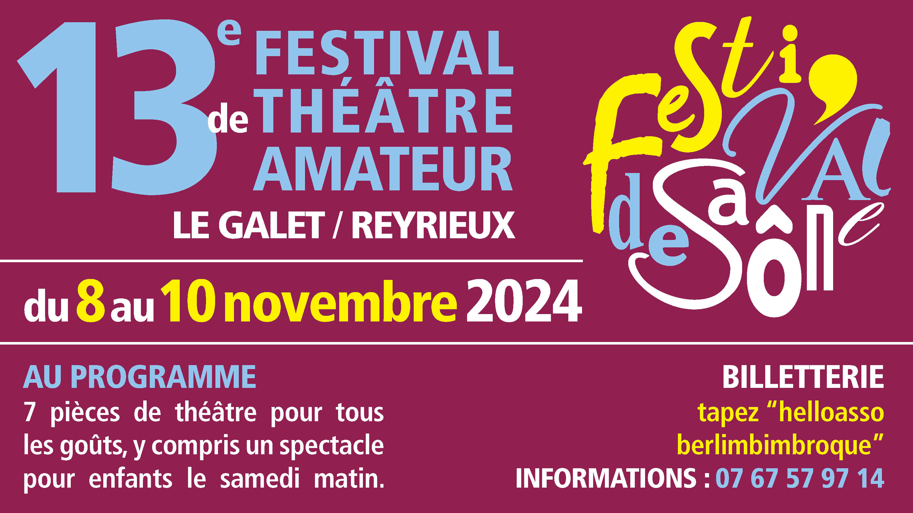 Festi'Val de Saône du 8 au 10 Novembre !