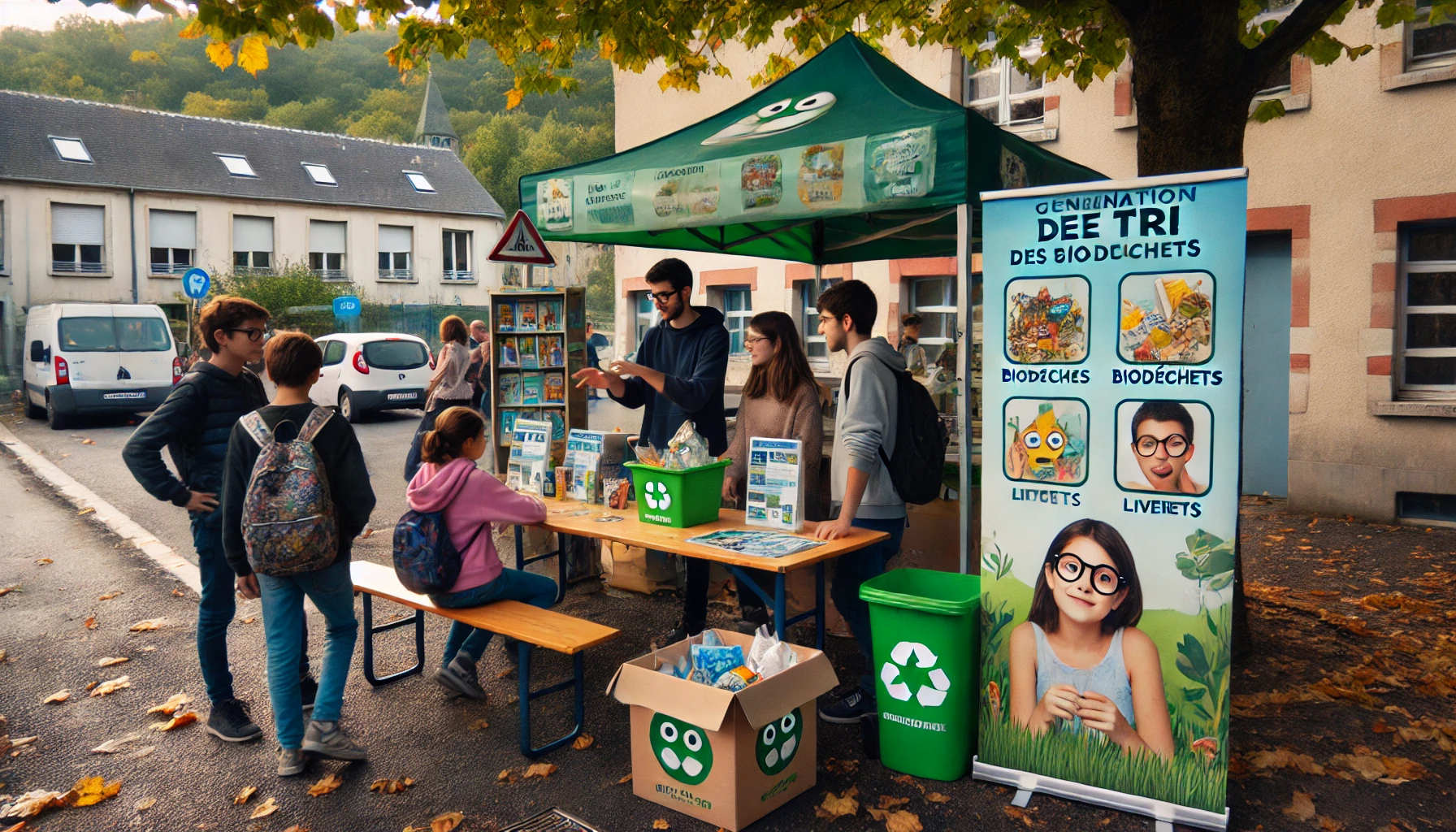 Stand de sensibilisation au tri des déchets alimentaires