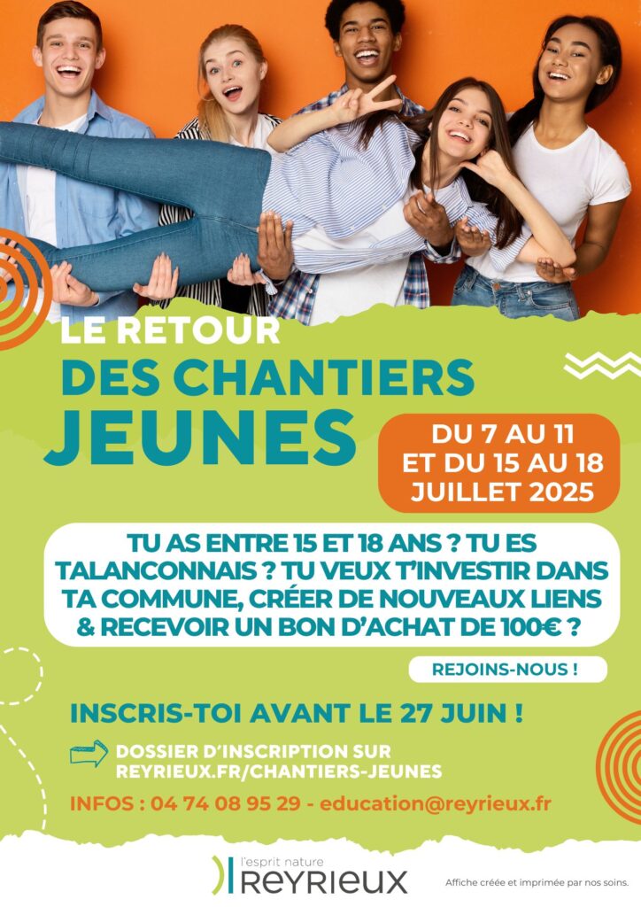 CHANTIERS JEUNES JUILLET 2025