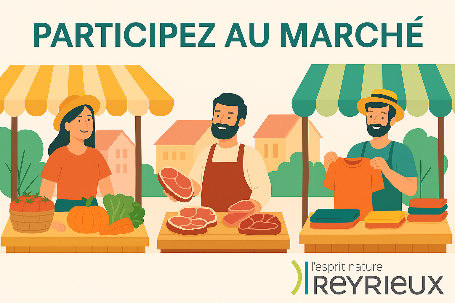 Rejoignez le marché dominical de Reyrieux (Place de la Mairie)