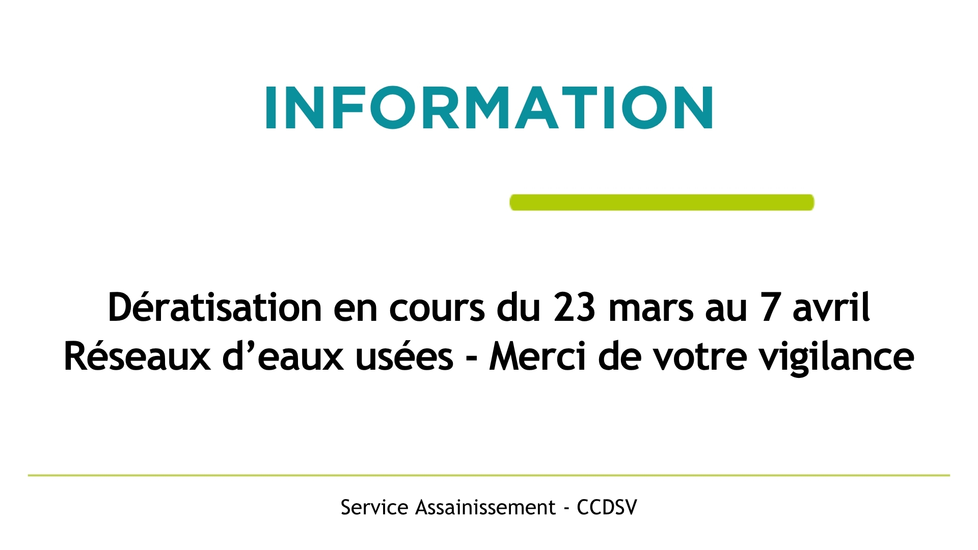 Campagne de dératisation des réseaux d’eaux usées