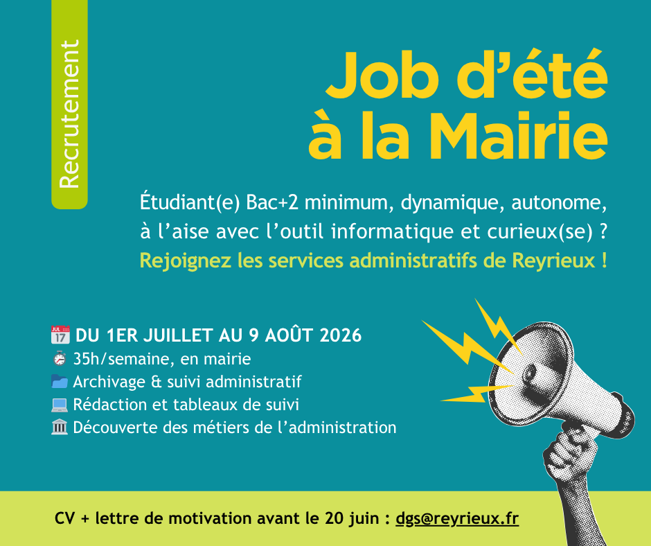 📢 RECRUTEMENT – EMPLOI SAISONNIER ÉTÉ 2026