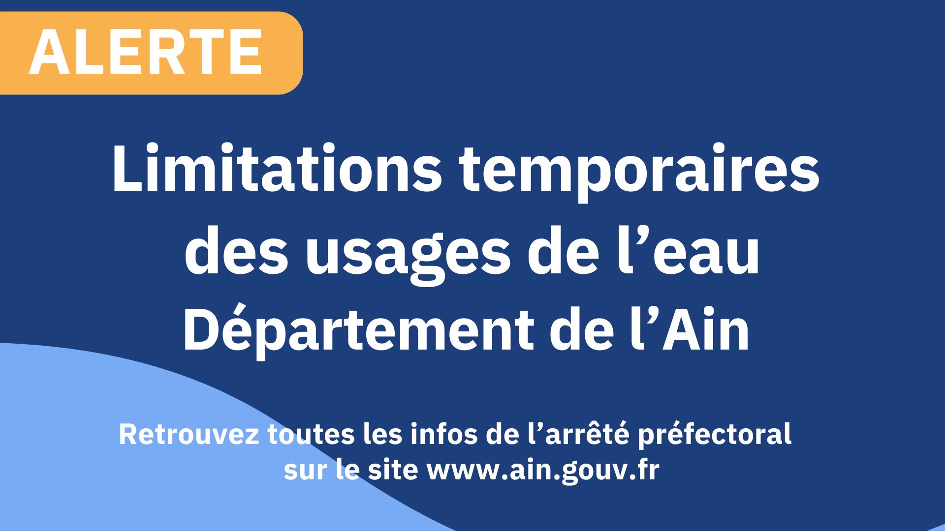 Sécheresse : préservons ensemble notre ressource en eau